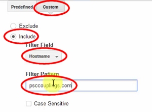 create the hostname filter