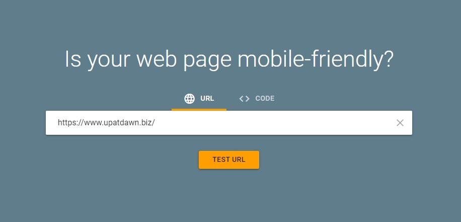 google mobile friendly test up at dawn