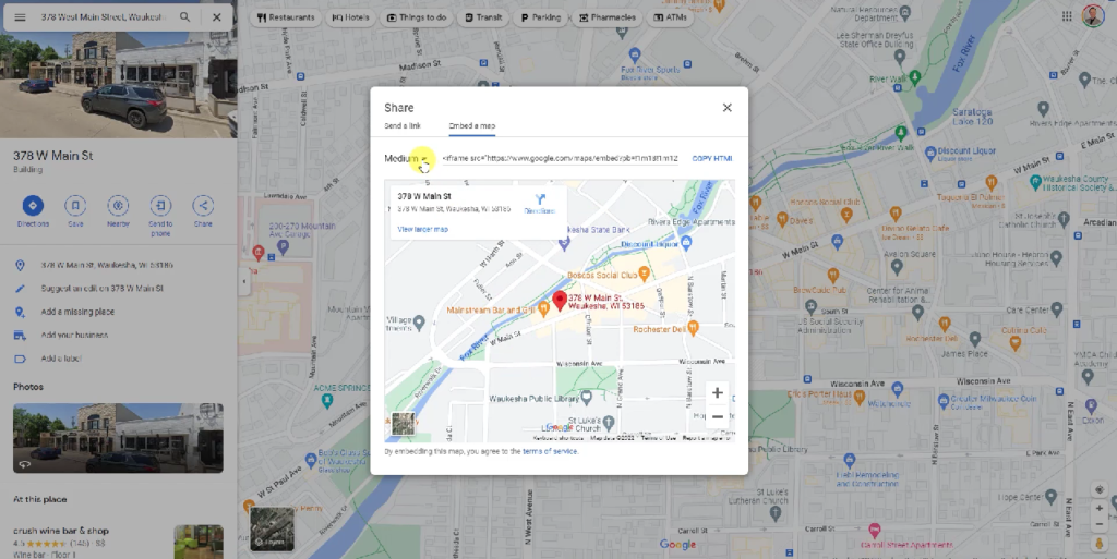 embed google maps