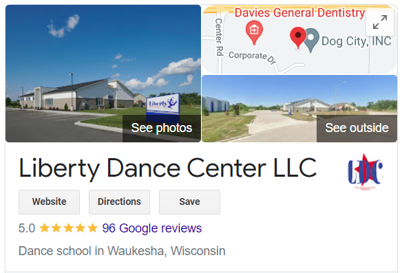 liberty dance center google business profile category